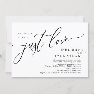 Invitation Heureux Jamais après Mariage Elopement Brunch