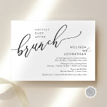 Invitation Heureux Jamais après Mariage Elopement Brunch<br><div class="desc">Belle Moderne Belle Décontractée Minimale,  noir et blanc thème,  Mariage Elopement Heureux toujours après la carte d'invitation de célébration de brunch. C'est parfait pour votre réception de mariage et la célébration post-mariage. Ajoutez les détails de l'invitation de célébration de mariage. #TeeshaDerrick</div>