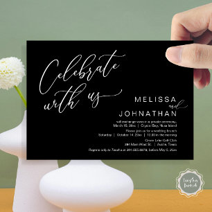 Invitation Heureux Jamais après Mariage Elopement Brunch