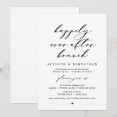 Invitation Heureux Jamais après Mariage Elopement Brunch (Devant / Derrière)