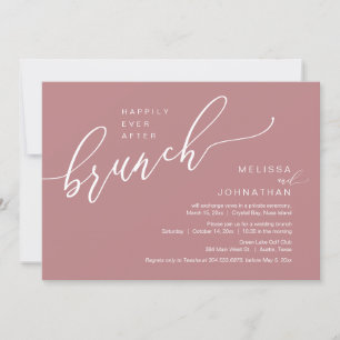 Invitation Heureux Jamais après Mariage Elopement Brunch