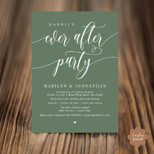 Invitation Heureux Jamais Après Parti Moderne Mariage Elopeme
