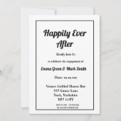 Invitation Heureux Jamais après Photo Retour Partie d'engagem (Devant)