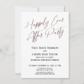 Invitation Heureux Jamais après Rose de fête or élégant moder (Devant)