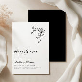 Invitation Heureux Jamais après Scribble Bow Elopement Mariag