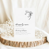 Invitation Heureux Jamais après Scribble Bow Elopement Mariag