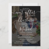 Invitation Heureux Jamais après Script 2 Photos Mariages Invi (Devant)