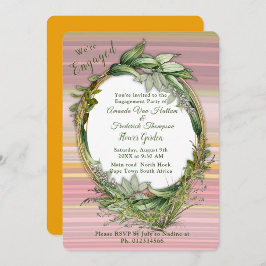 Invitation Heureux optimisme gai abstrait (Devant / Derrière)