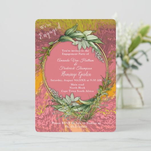 Invitation Heureux optimisme gai abstrait (Debout devant)