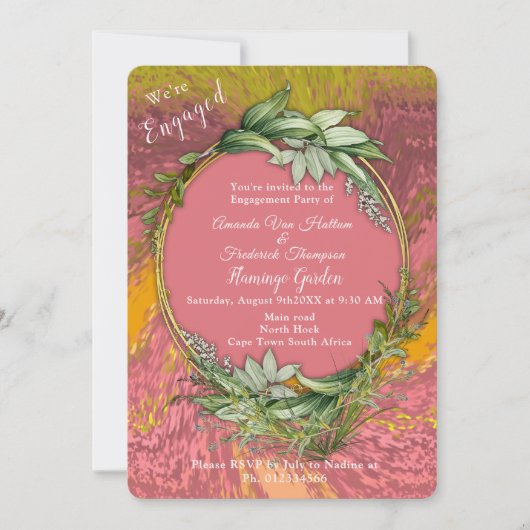 Invitation Heureux optimisme gai abstrait (Devant)