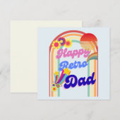 Invitation Heureux papa rétro (Devant / Derrière)