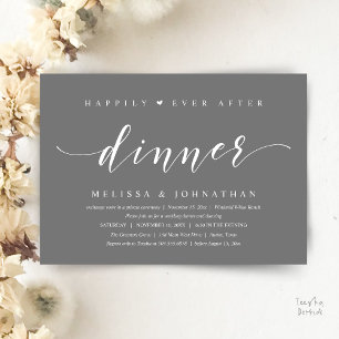 Invitation Heureux pour toujours après dîner, Moderne Minimal