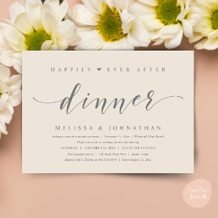 Invitation Heureux pour toujours après dîner, Moderne Minimal