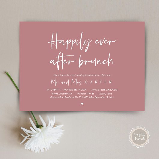 Invitation Heureux pour toujours après le brunch, Moderne apr