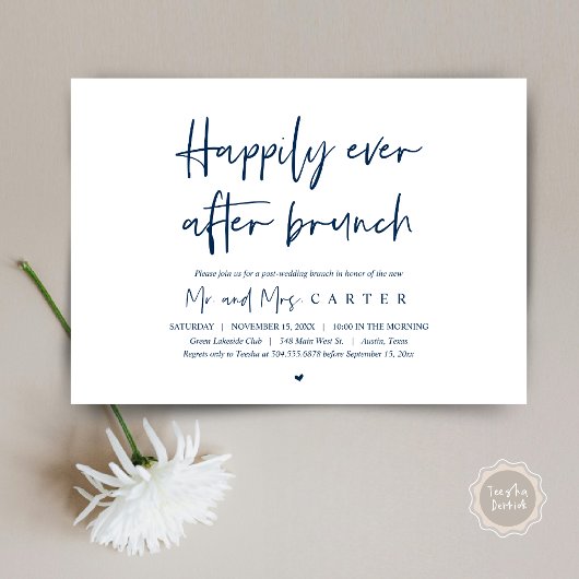 Invitation Heureux pour toujours après le brunch, Moderne apr