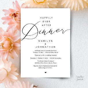Invitation Heureux pour toujours après le dîner de réception