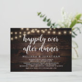 Invitation Heureux pour toujours après le dîner, Mariage en f (Debout devant)