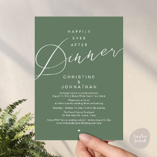 Invitation Heureux pour toujours après le dîner, Mariage roma