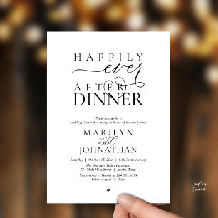 Invitation Heureux pour toujours après le dîner Réception de