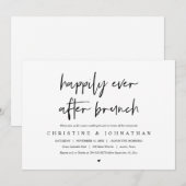 Invitation Heureux pour toujours, brunch, après mariage (Devant / Derrière)