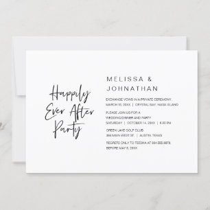 Invitation Heureux Pour Toujours, Dîner de fête de mariage en