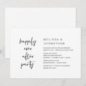 Invitation Heureux Pour Toujours, Dîner de Fête de Mariage en (Devant / Derrière)