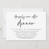 Invitation Heureux pour toujours dîner de mariage en fuite dé (Devant)