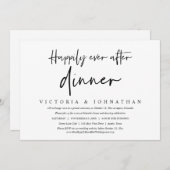 Invitation Heureux pour toujours dîner de mariage en fuite dé (Devant / Derrière)