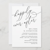 Invitation Heureux Pour Toujours, Dîner de Mariage en Intime (Devant)
