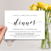 Invitation Heureux pour toujours, Dîner de Mariage Intime