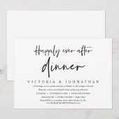 Invitation Heureux pour toujours dîner de mariage intime et d (Devant / Derrière)