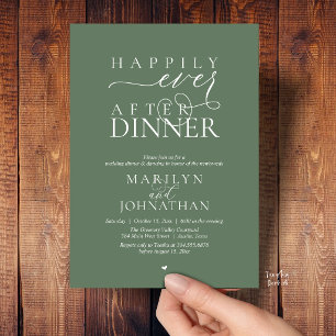 Invitation Heureux pour toujours, dîner de réception de maria