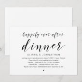 Invitation Heureux pour toujours, dîner d'élopement de mariag (Devant / Derrière)