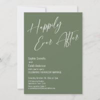 Heureux pour toujours Élégant Moderne Vert Olive