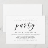 Invitation Heureux Pour Toujours, Fête de Fuite au Mariage (Devant / Derrière)
