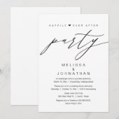 Invitation Heureux pour toujours, Fête de mariage en fuite (Devant / Derrière)
