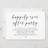 Invitation Heureux pour toujours, fête de mariage en fuite (Devant)