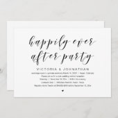Invitation Heureux pour toujours, fête de mariage en fuite (Devant / Derrière)
