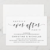 Invitation Heureux Pour Toujours, Fête de Mariage en Intime (Devant / Derrière)