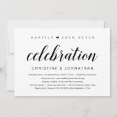 Invitation Heureux Pour Toujours, Fête de Mariage en Intime (Devant)