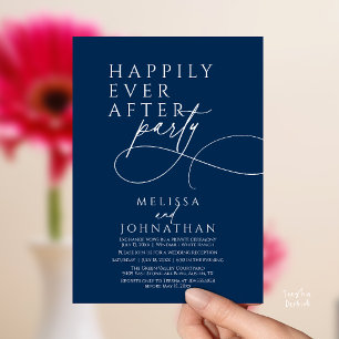 Invitation Heureux pour toujours Fête de mariage moderne et é