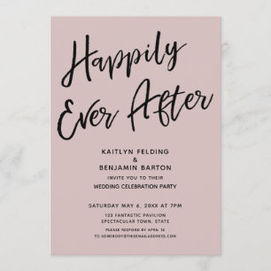 Invitation Heureux pour toujours Mariage décontracté Dusty Ro