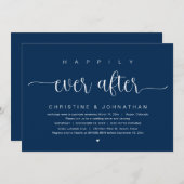 Invitation Heureux pour toujours, Mariage Elopement Party (Devant / Derrière)