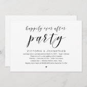 Invitation Heureux pour toujours, Mariage Elopement Party (Devant / Derrière)