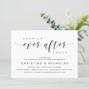 Invitation Heureux Pour Toujours, Mariage en Intime Célébrati