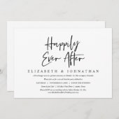 Invitation Heureux Pour Toujours, Mariage Intime et Décontrac (Devant / Derrière)