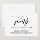 Invitation Heureux pour toujours, mariage intime et fête d'él (Devant / Derrière)