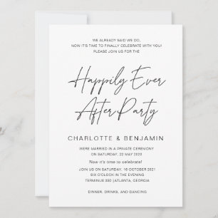 Invitation Heureux Pour Toujours, Réception de Mariage, Fugue