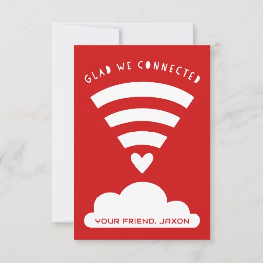Invitation Heureux que nous avons connecté Wifi Cloud Classro (Devant)