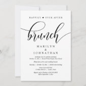 Invitation Heureux toujours après Brunch, Mariage de poste (Devant)